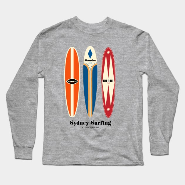 Sydney Surfing Australia Long Sleeve T-Shirt by RussellTateDotCom